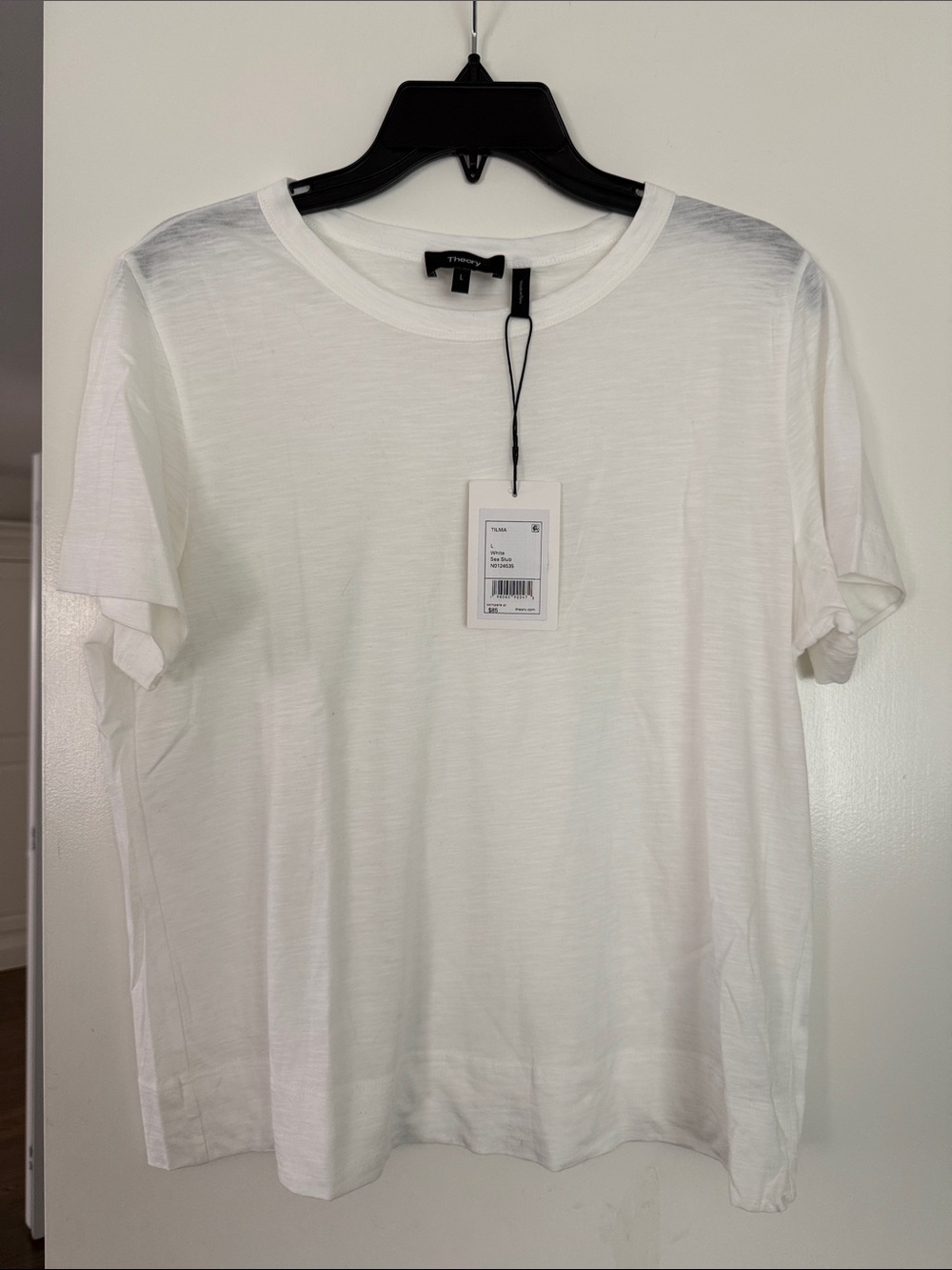 Theory Women’s  White Short-Sleeve Crewneck Tee